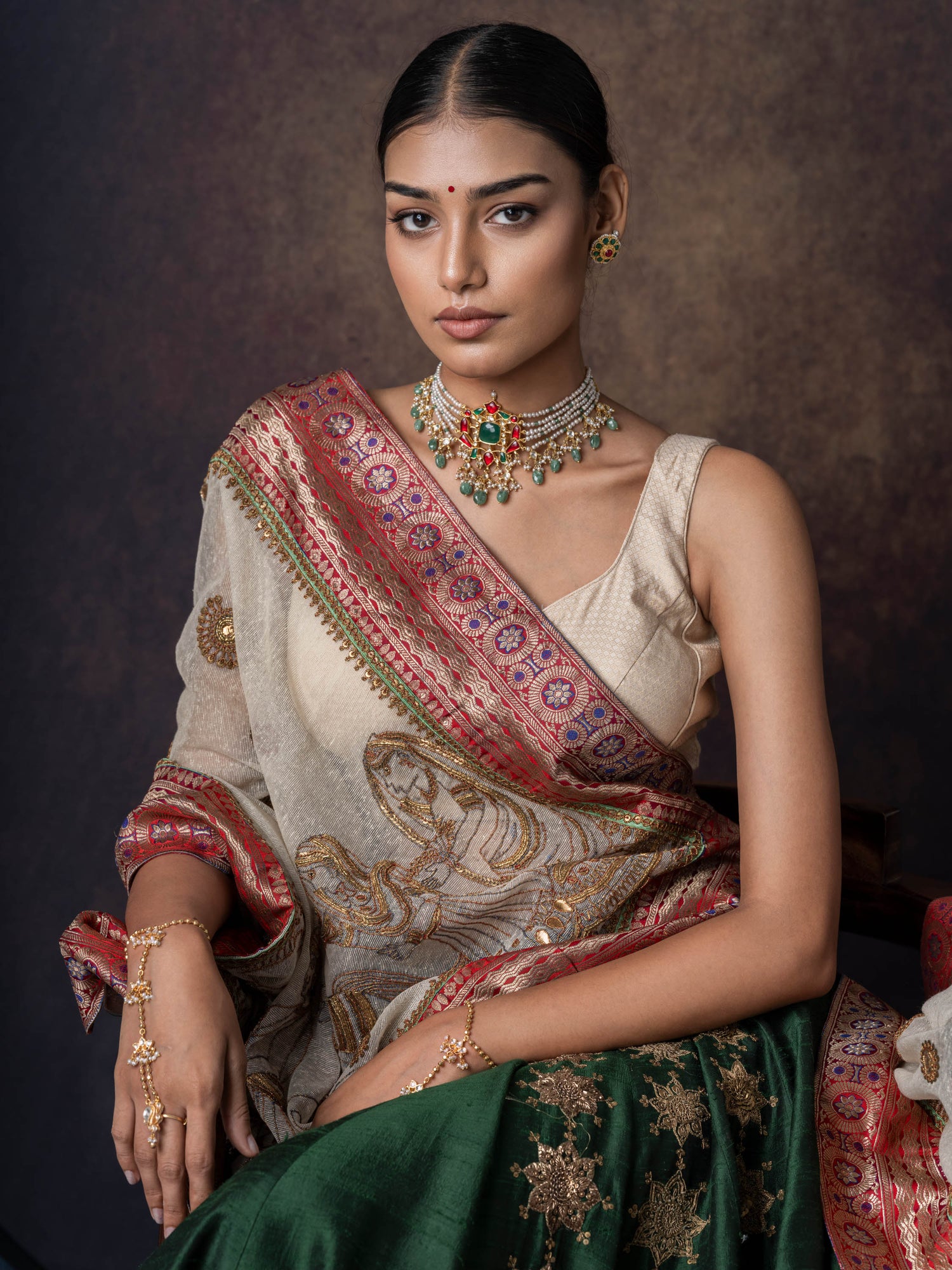 Classic & Chic,Kundan Silver Choker Set