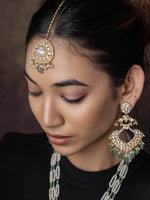 Exquisite Dazzling Polki  Silver Mang Tika