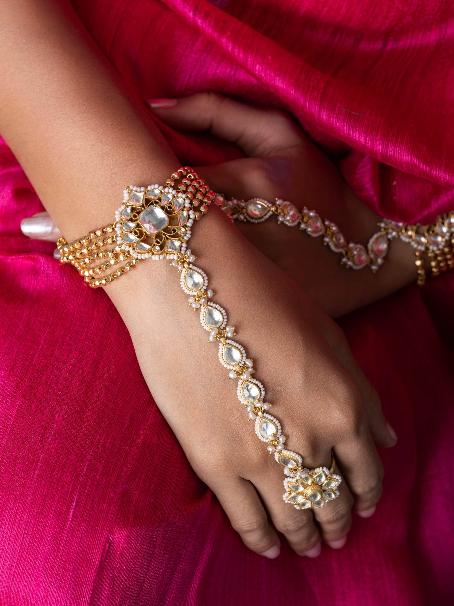 Classic Jadau Ring Silver Bracelets