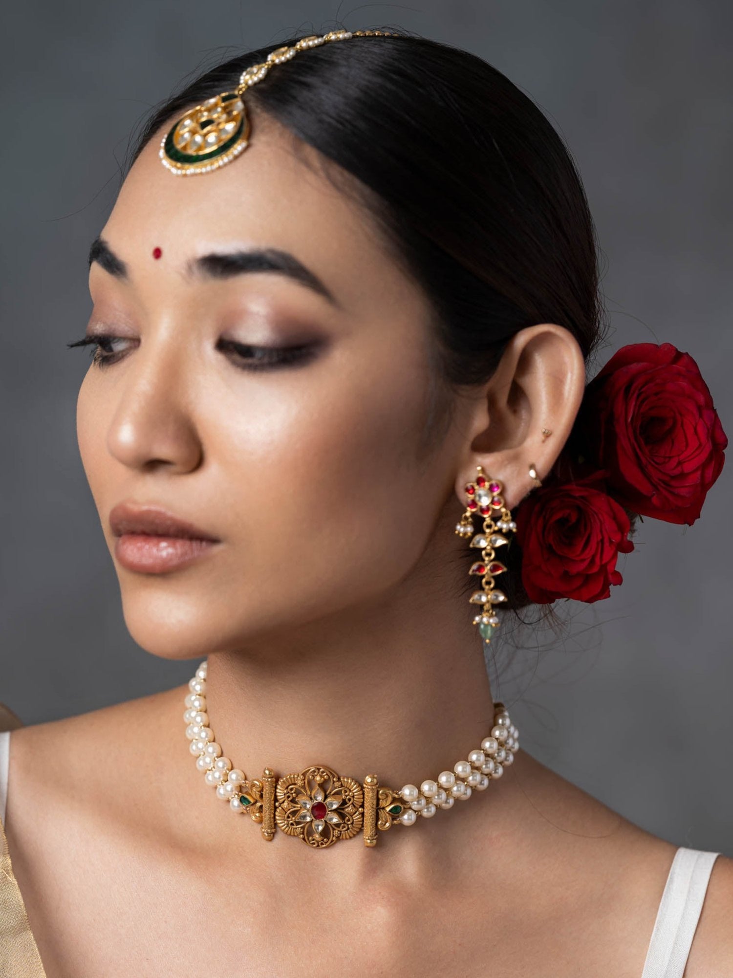 Glitzy Pearl Delicate Silver Danglers