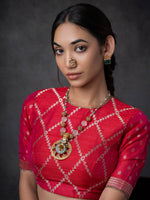 Indo-Western Fusion  Pendant Silver Studs