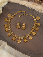 Gold Finish Temple Necklace Set