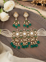 Emerald Polki Grandeur Choker Set | 92.5 Silver with Premium Gold Plating