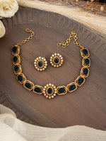 Handcrafted Polki Necklace Set in 92.5 Silver