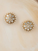 Classique Polki Silver Stud Earring