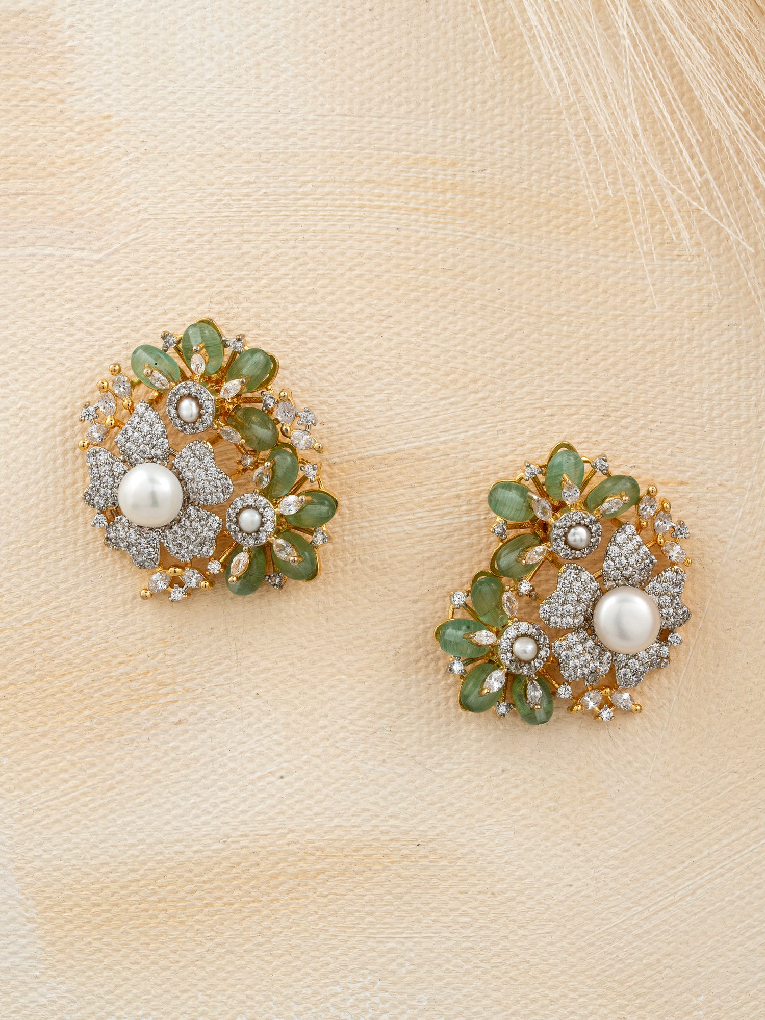 Gardenia Pearl Studs