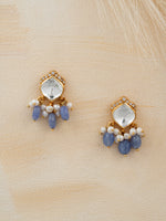 Chic Blue Droplet Danglers