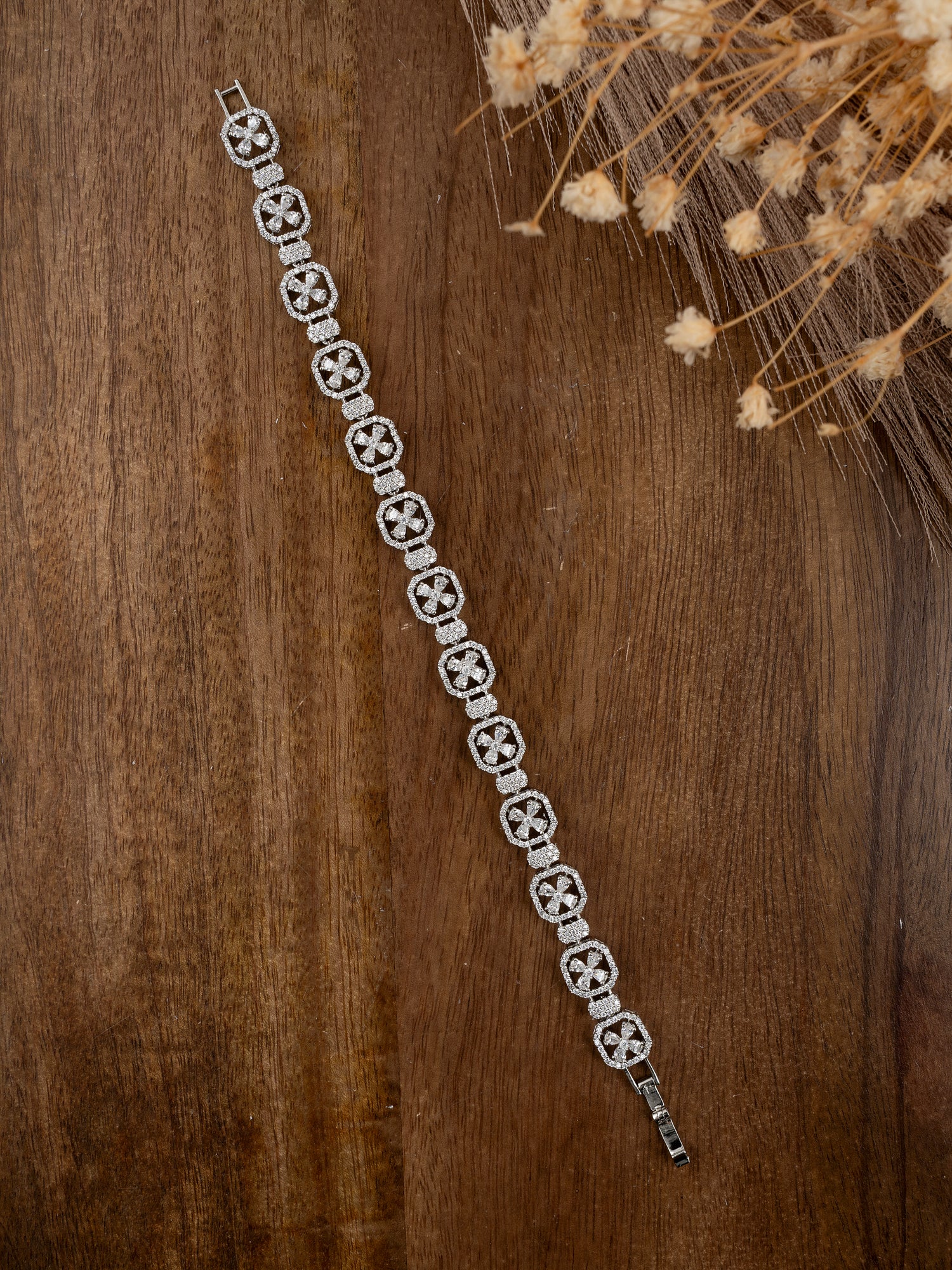 Diamond Bracelet – Silver Plated