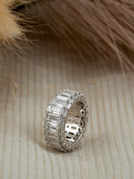 Cubic Zircon Silver Ring - 92.5 Silver