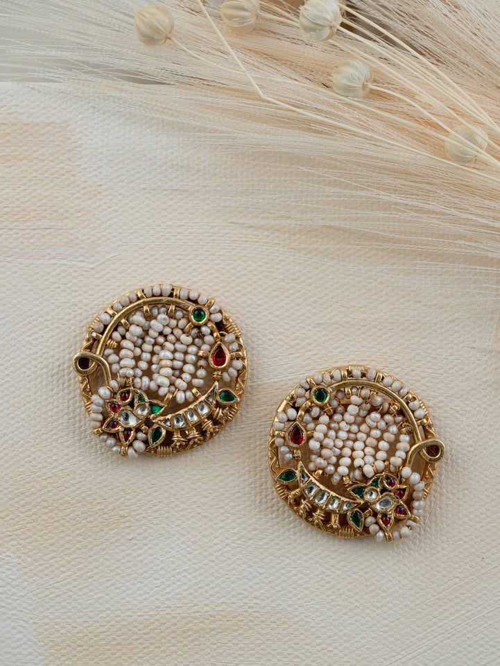 Gold Toned Silver Earring