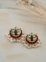 Nyra Kundan & Pearl Silver Earrings