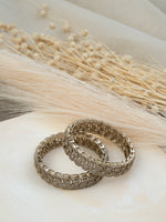 White Color Faux Diamond Bangle