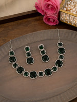 Gold Plated Faux Polki Necklace Set