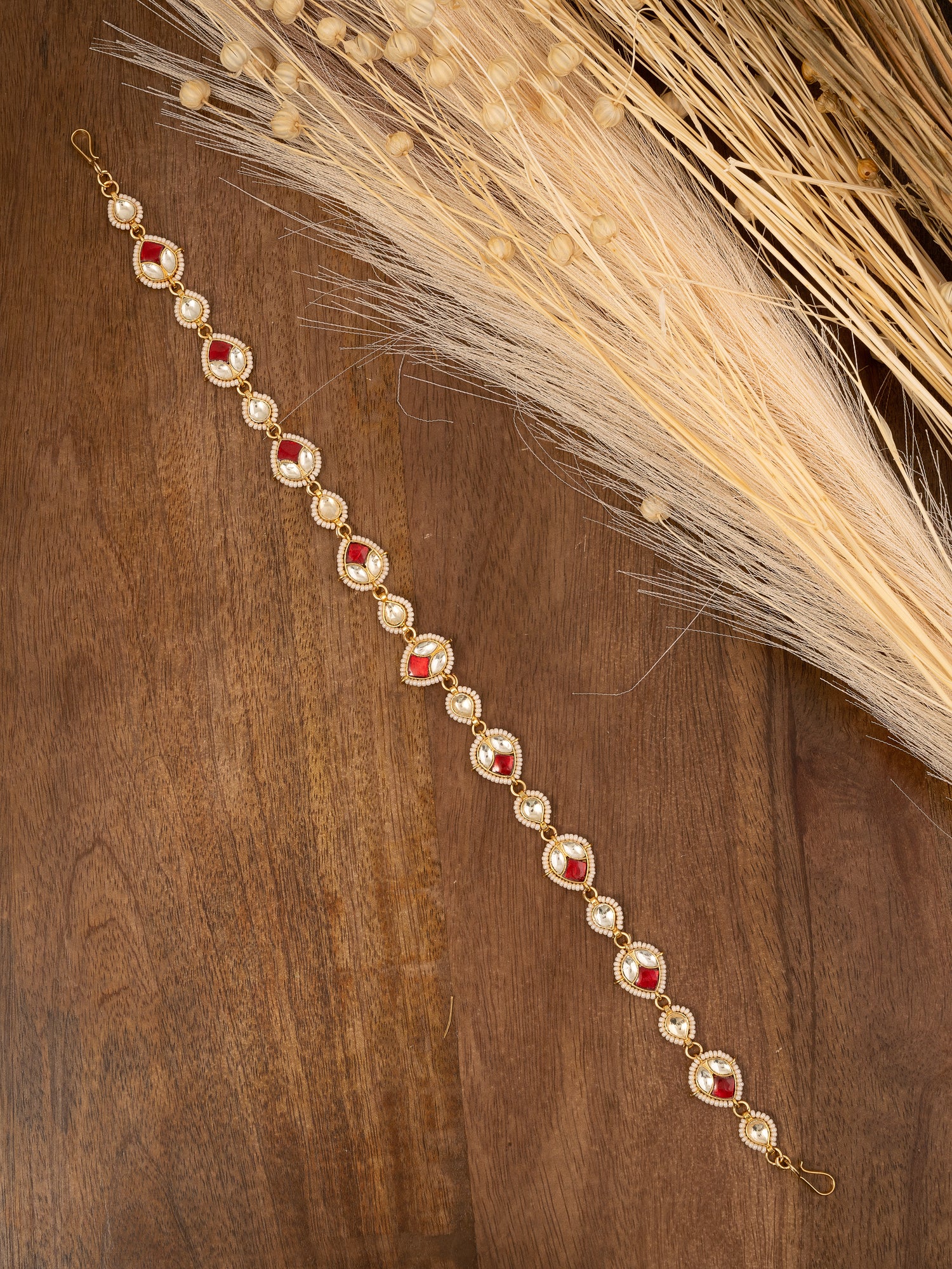 Gold Plated Jadau Kundan Sheeshphool