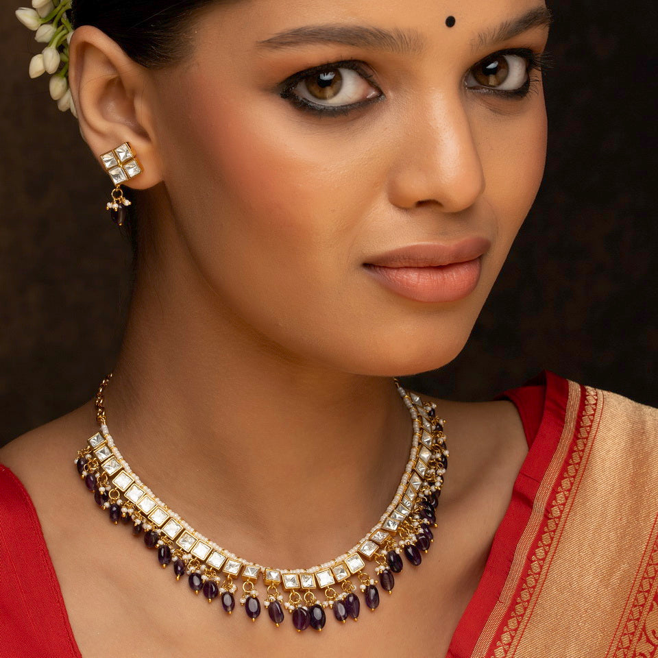 Diamanté Necklace & Earrings Set