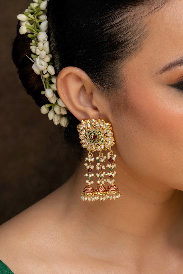 Jadau Jhumka Earrings