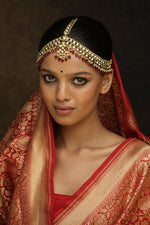 Gold Plated Jadau Kundan Mathapatti