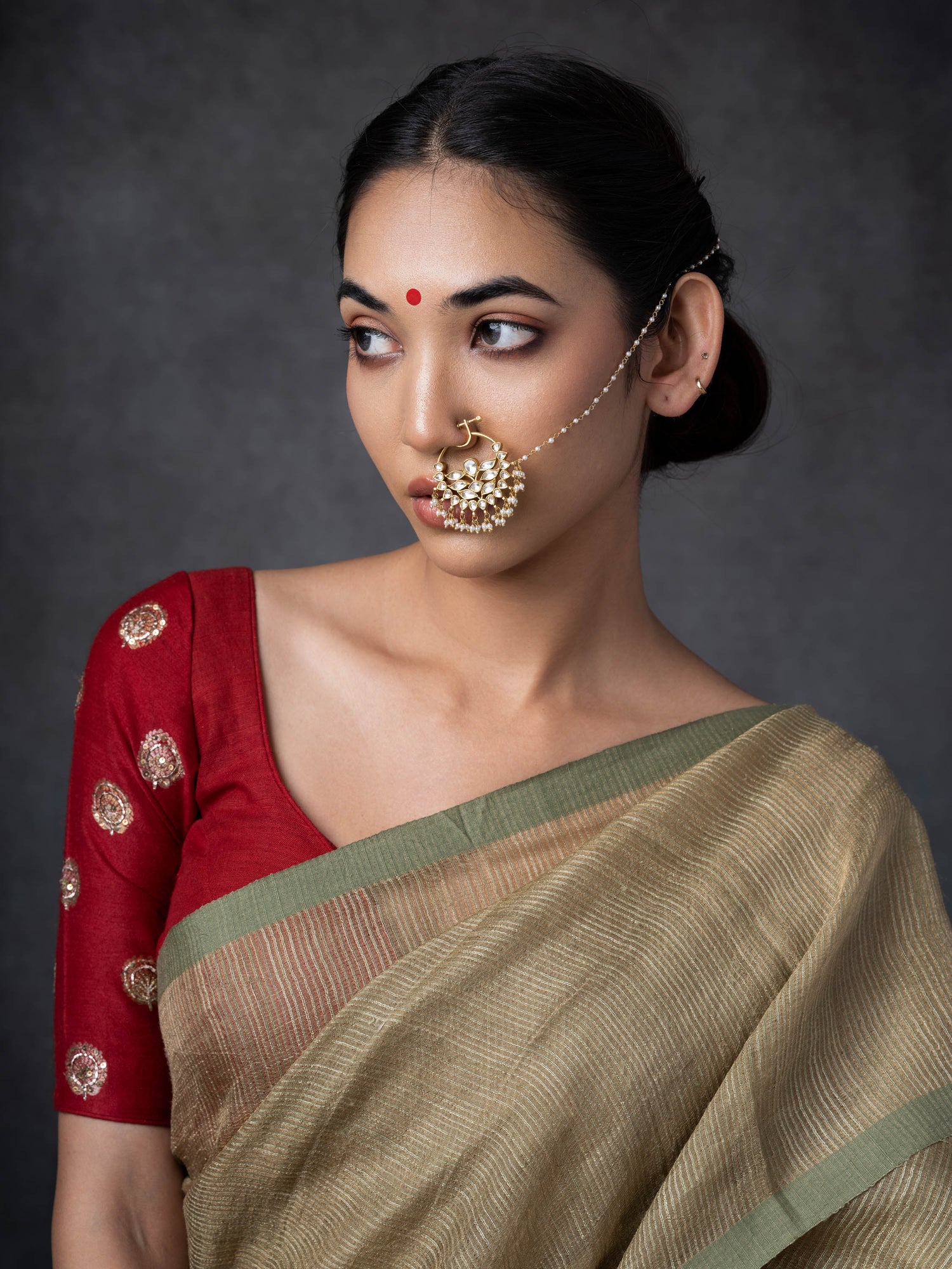 Narayani Silver Nose Ring