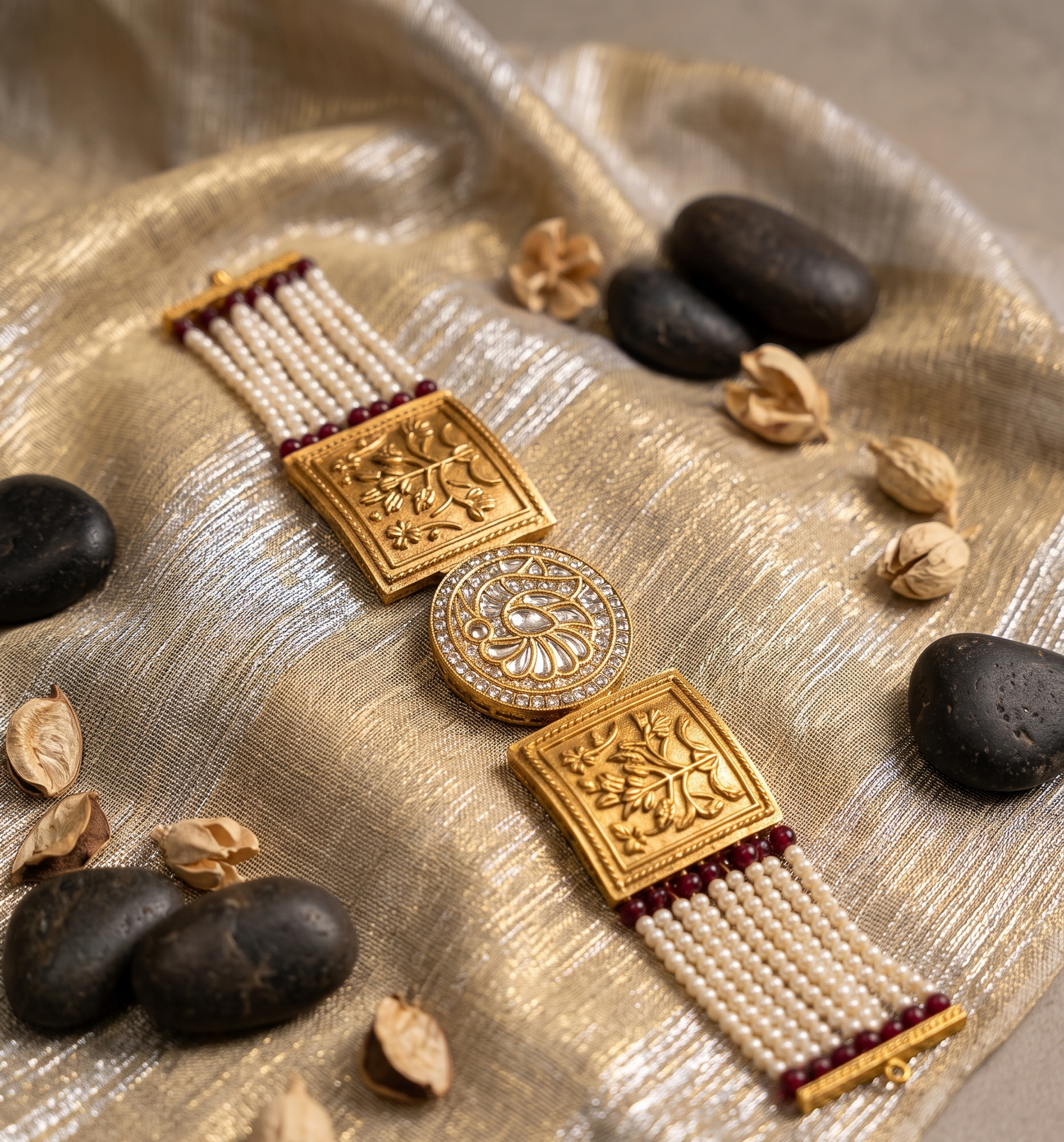 Jadau Grand Bajuband - Gold