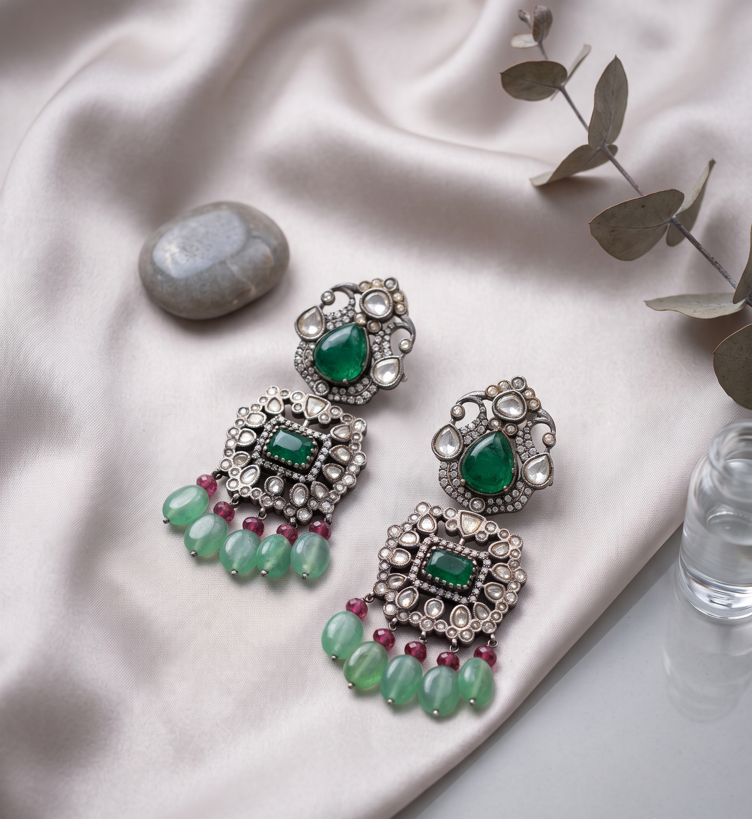 Black Rhodium Designer Jartar Earrings