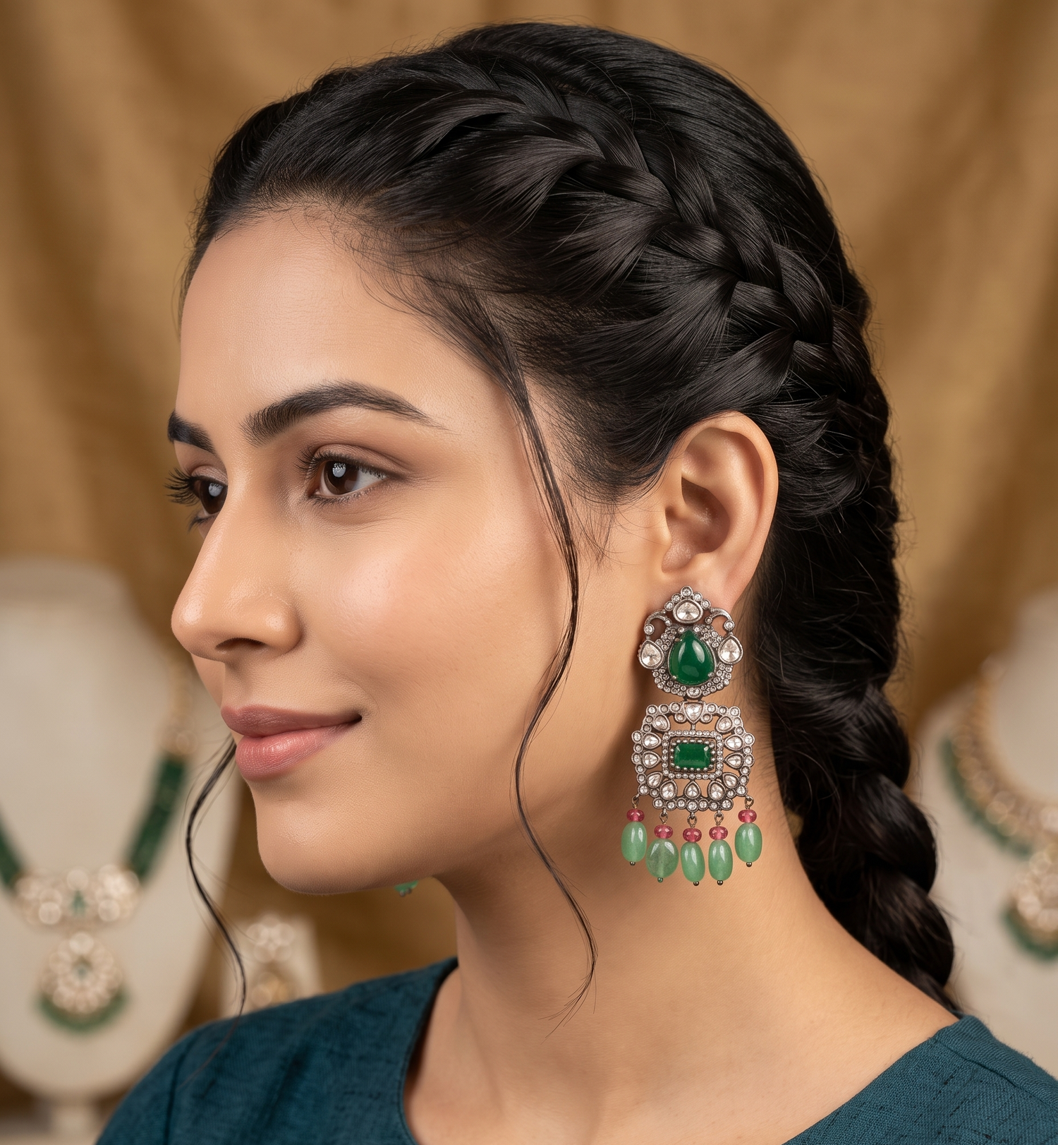 Black Rhodium Designer Jartar Earrings