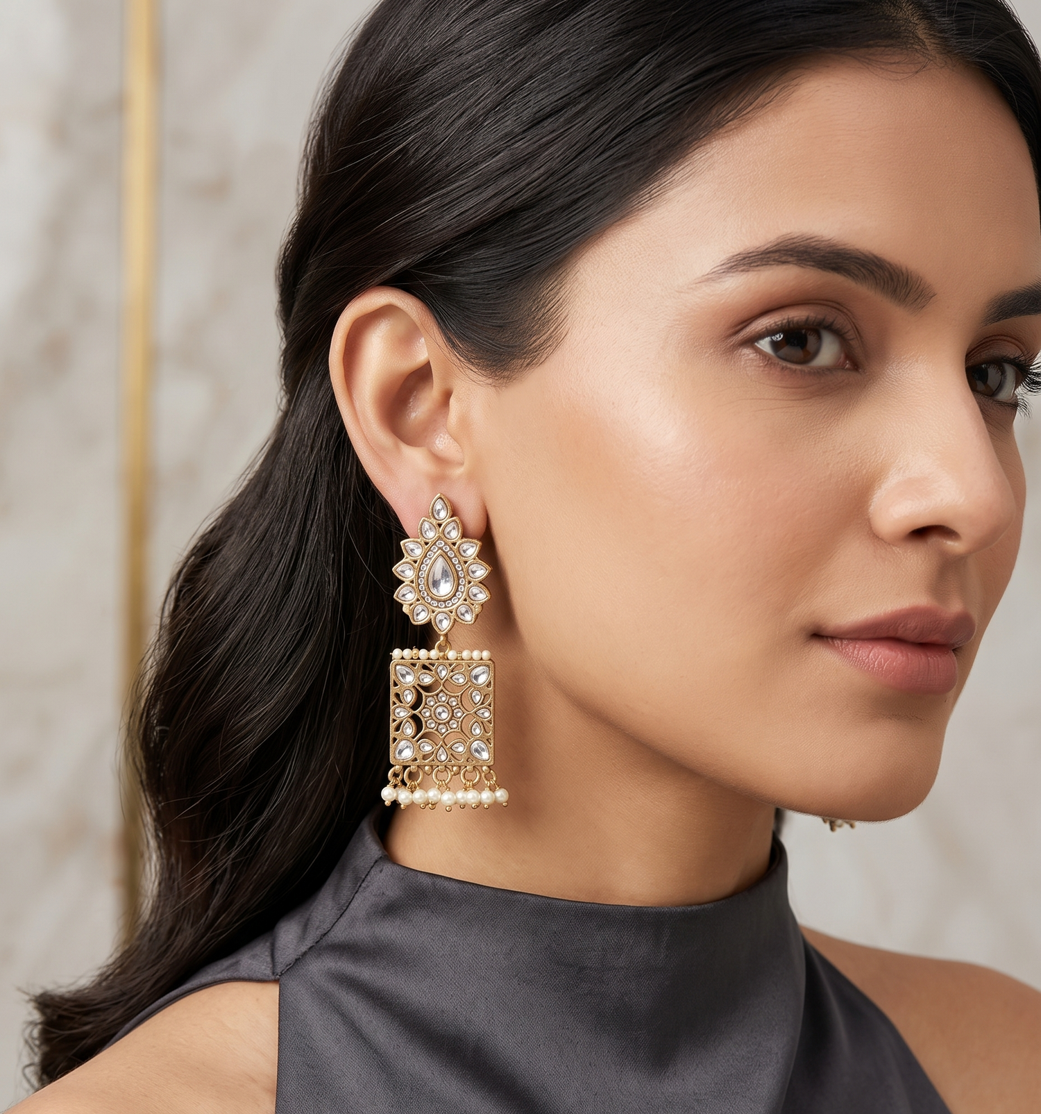 Royal Antique Jartar Dangler Earrings