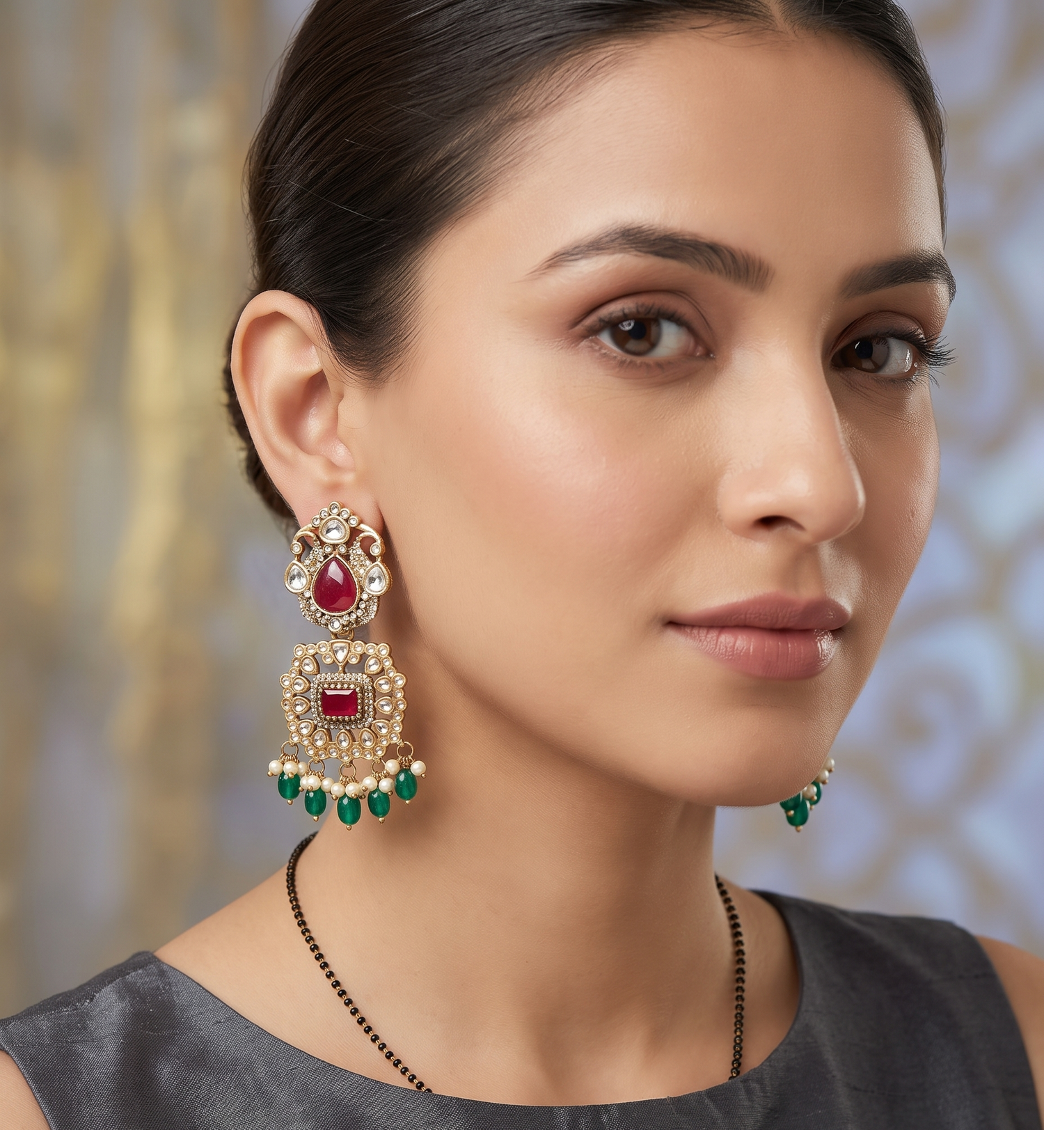 Premium Antique Jartar Dangler Earrings