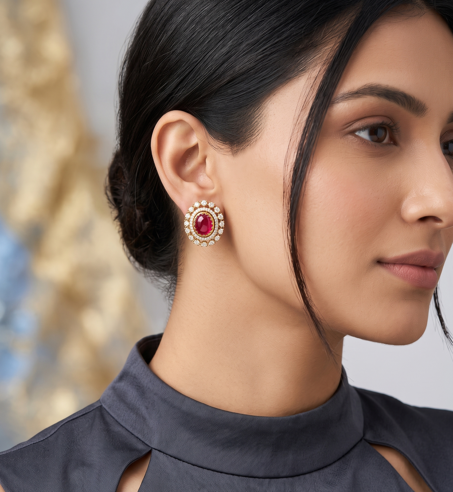 Classic Diamond Stud Earrings