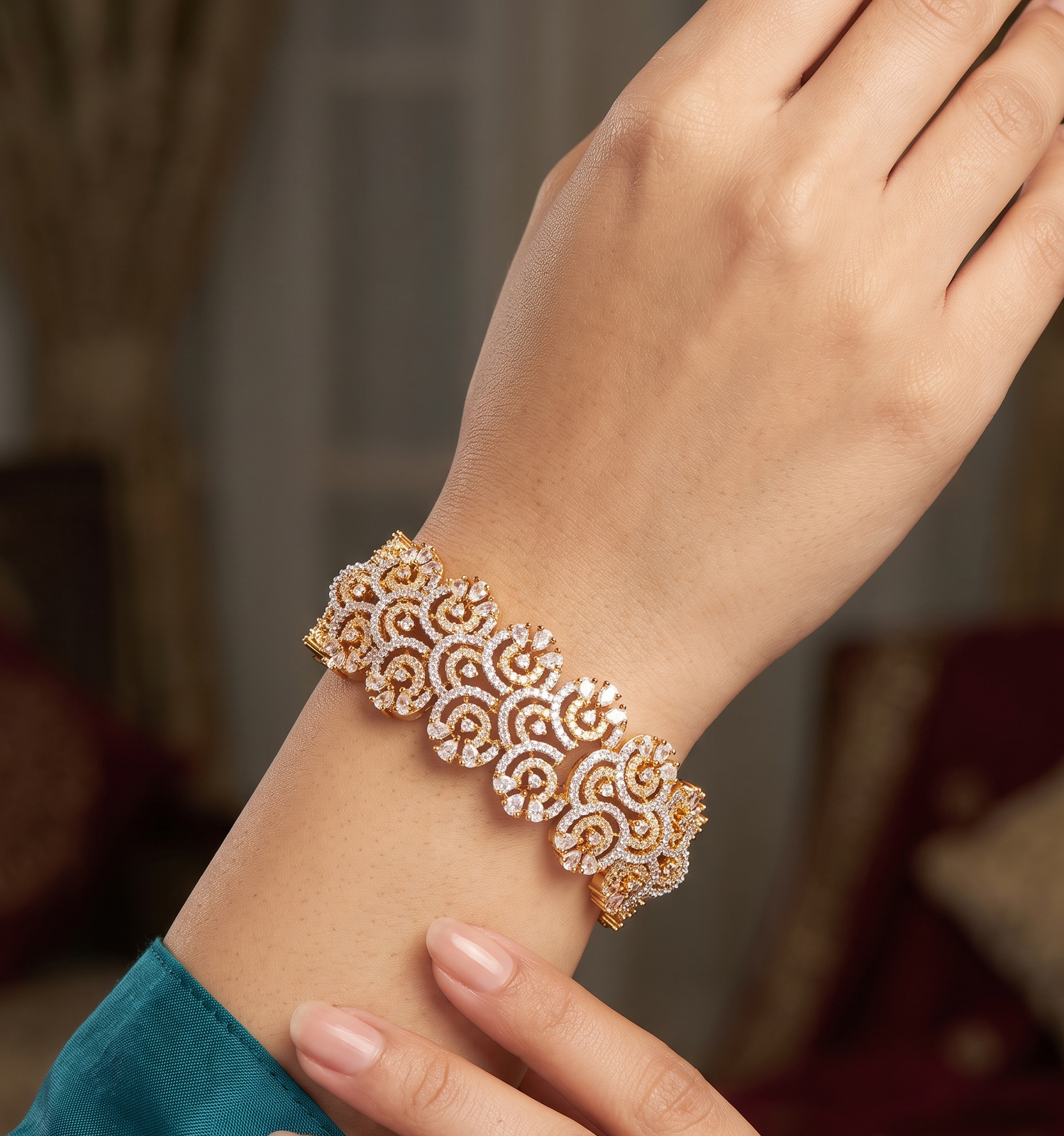 Premium Gold Plated Diamond Bracelet