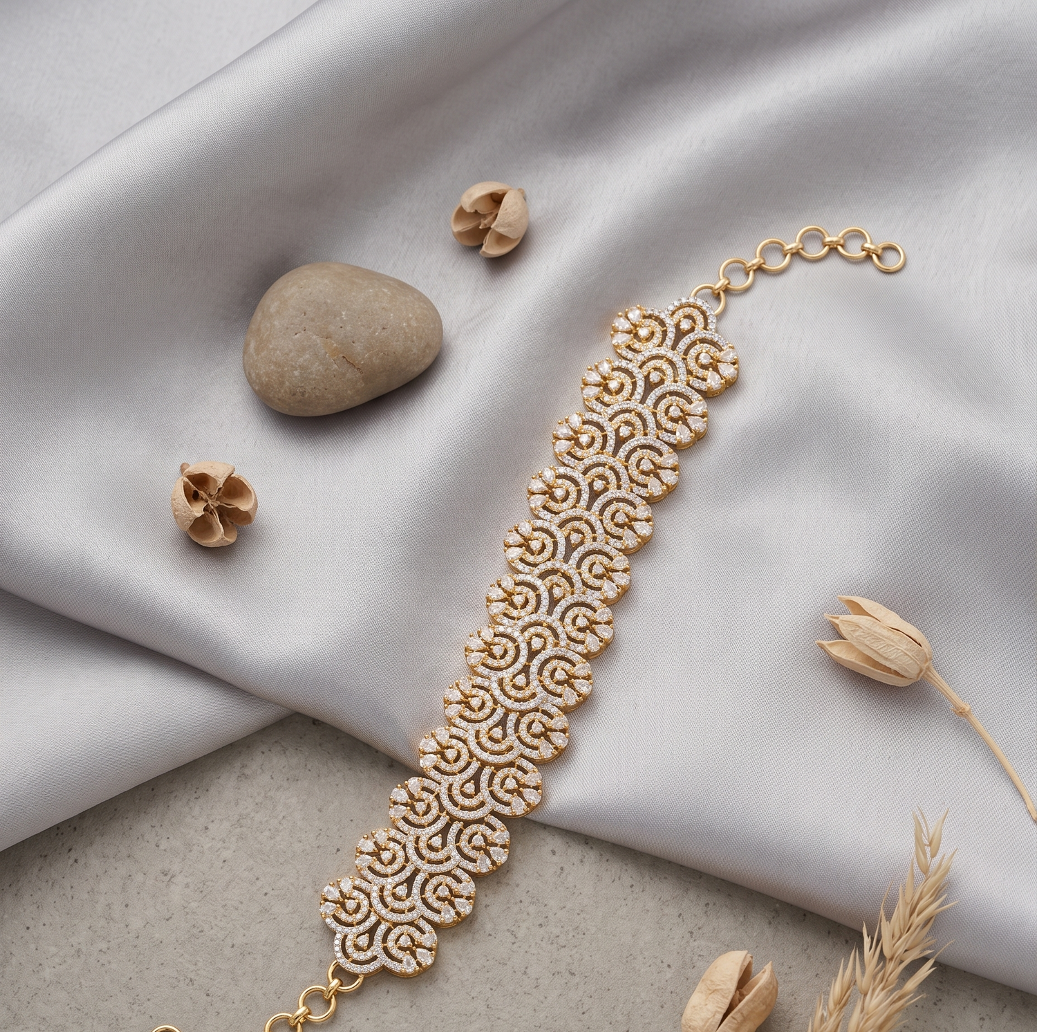 Premium Gold Plated Diamond Bracelet