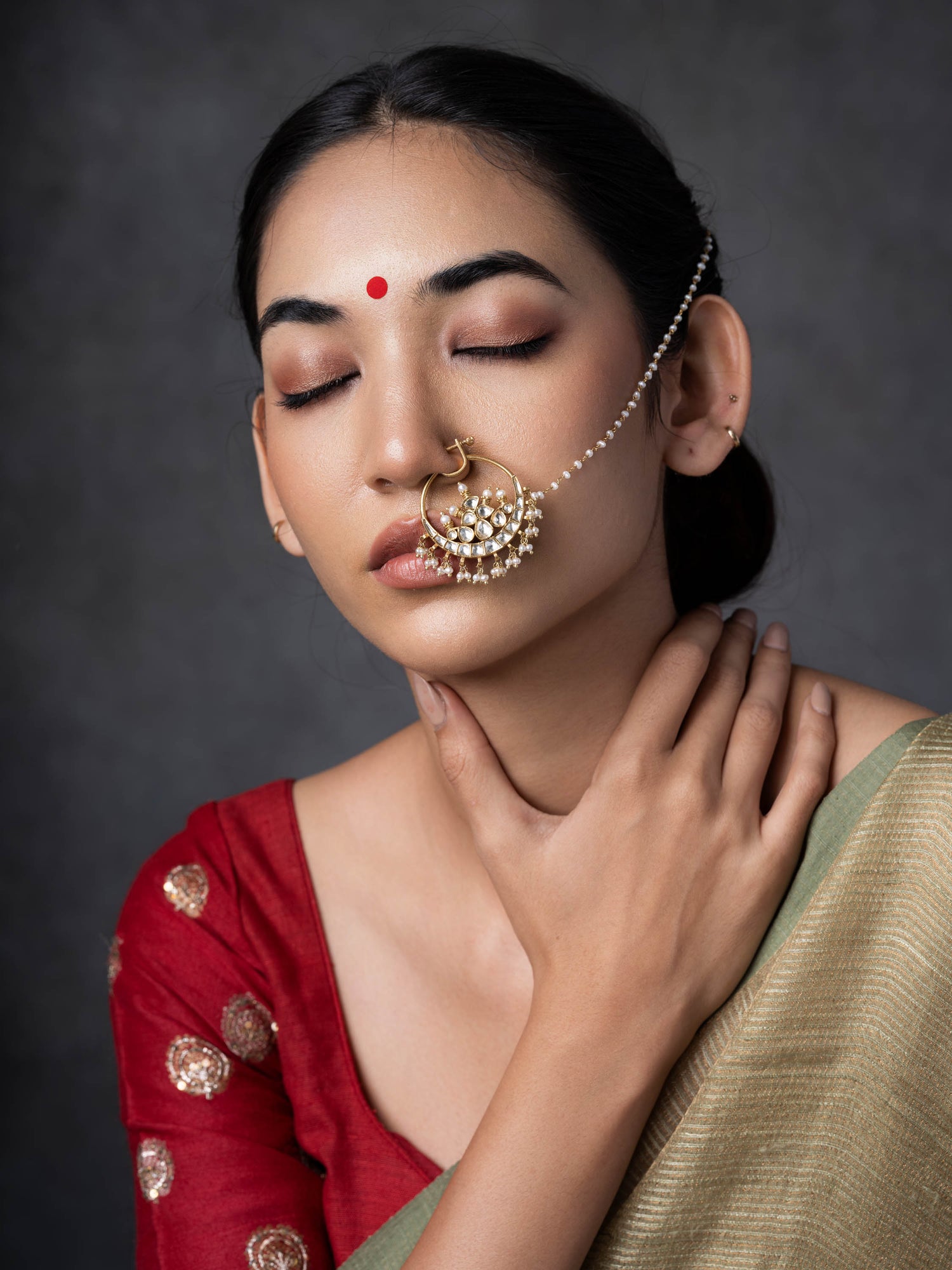 Narayani Silver Nose Ring