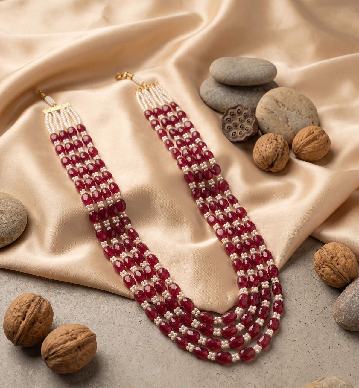 Red Beats Grand Groom Mala - Gold