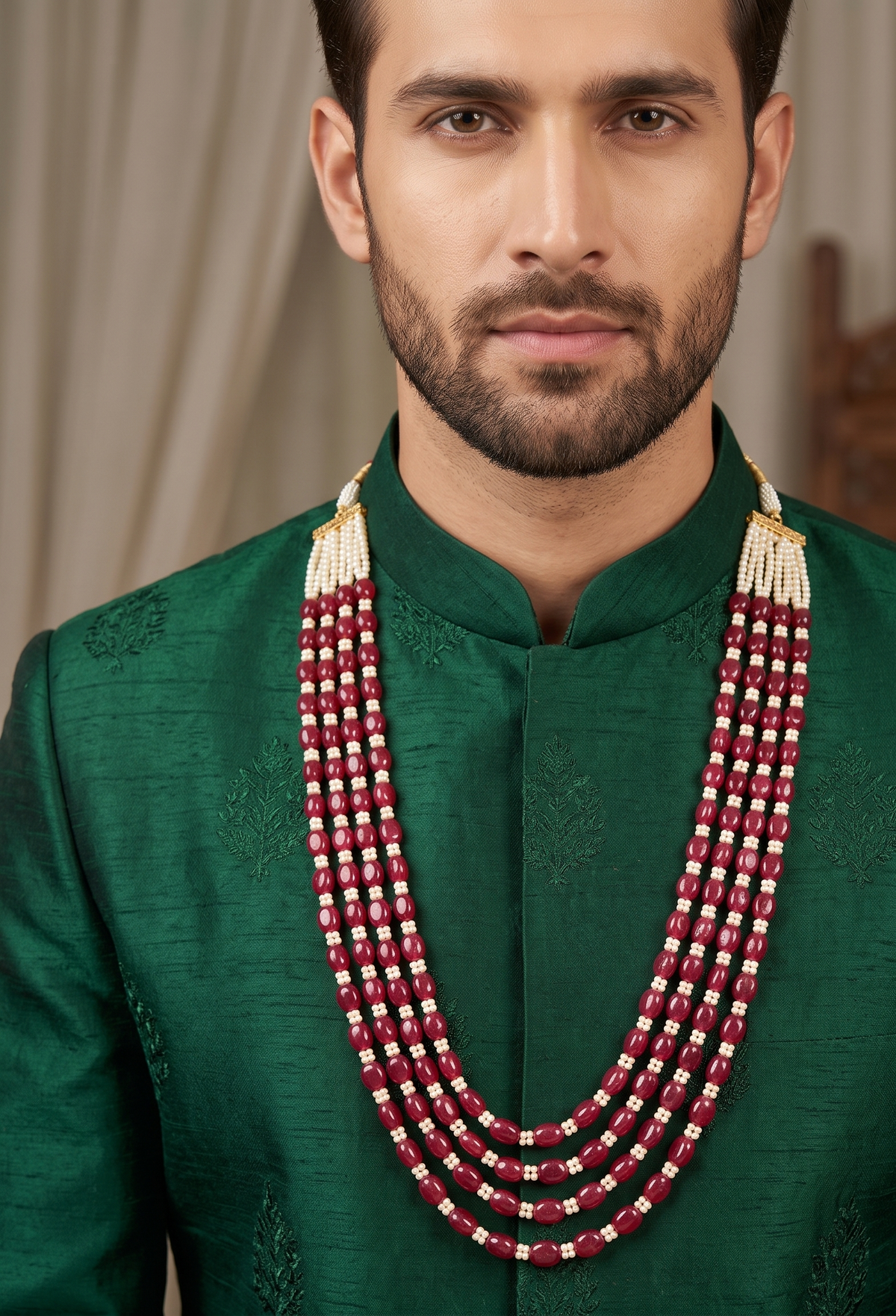 Red Beats Grand Groom Mala - Gold