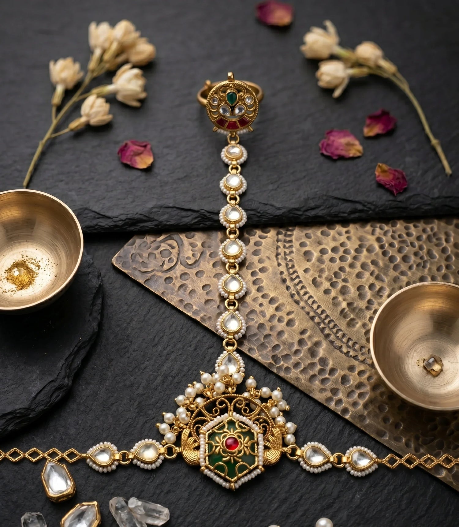 Jadtar Royale Hathphool - Gold