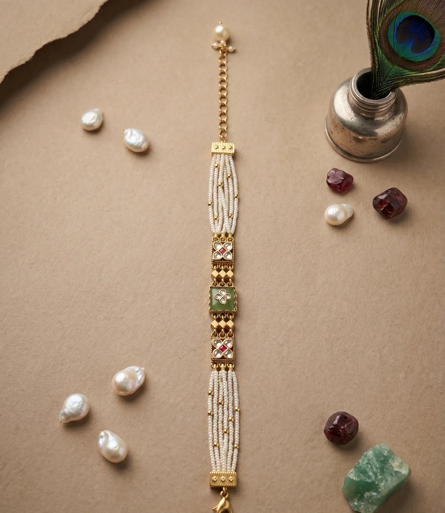 Jadau Elegance Bracelet - Gold