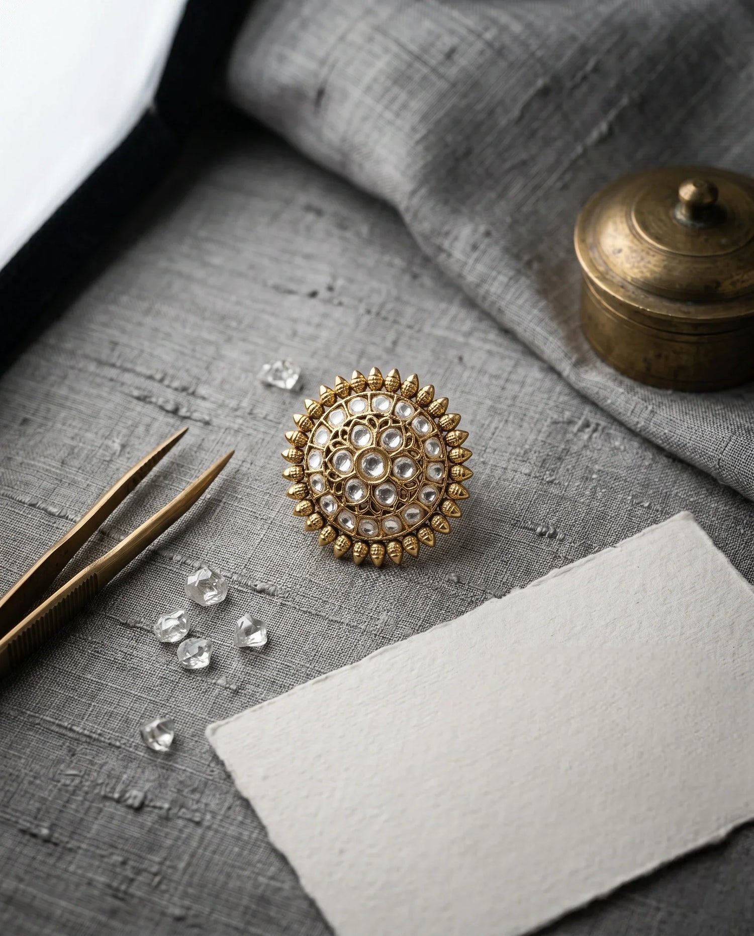 Classic Jadtar Gold Ring