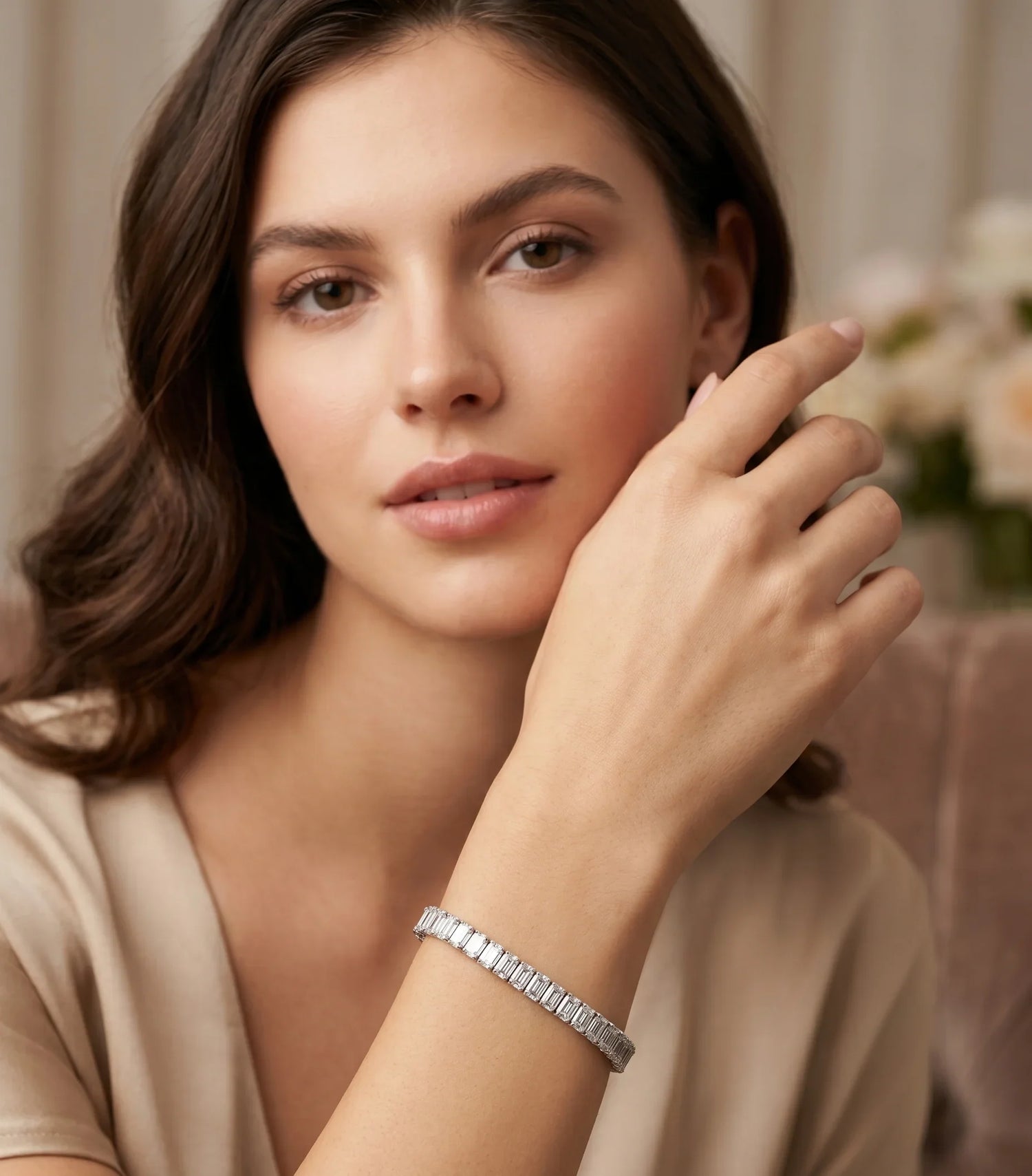 CZ Pearl Glow Bracelet - Gold