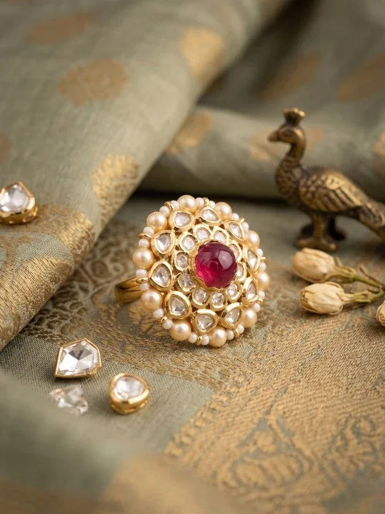Royal Polki Ring – Gold