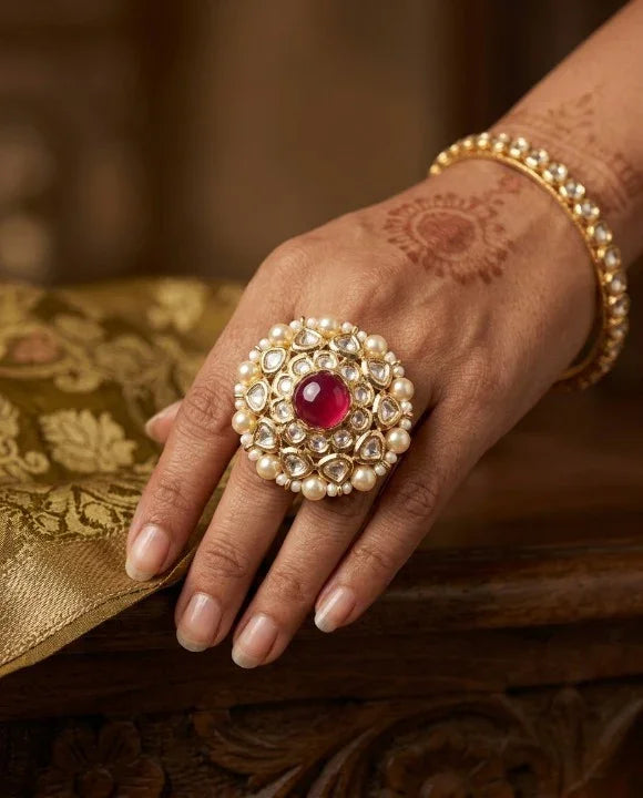 Royal Polki Ring – Gold