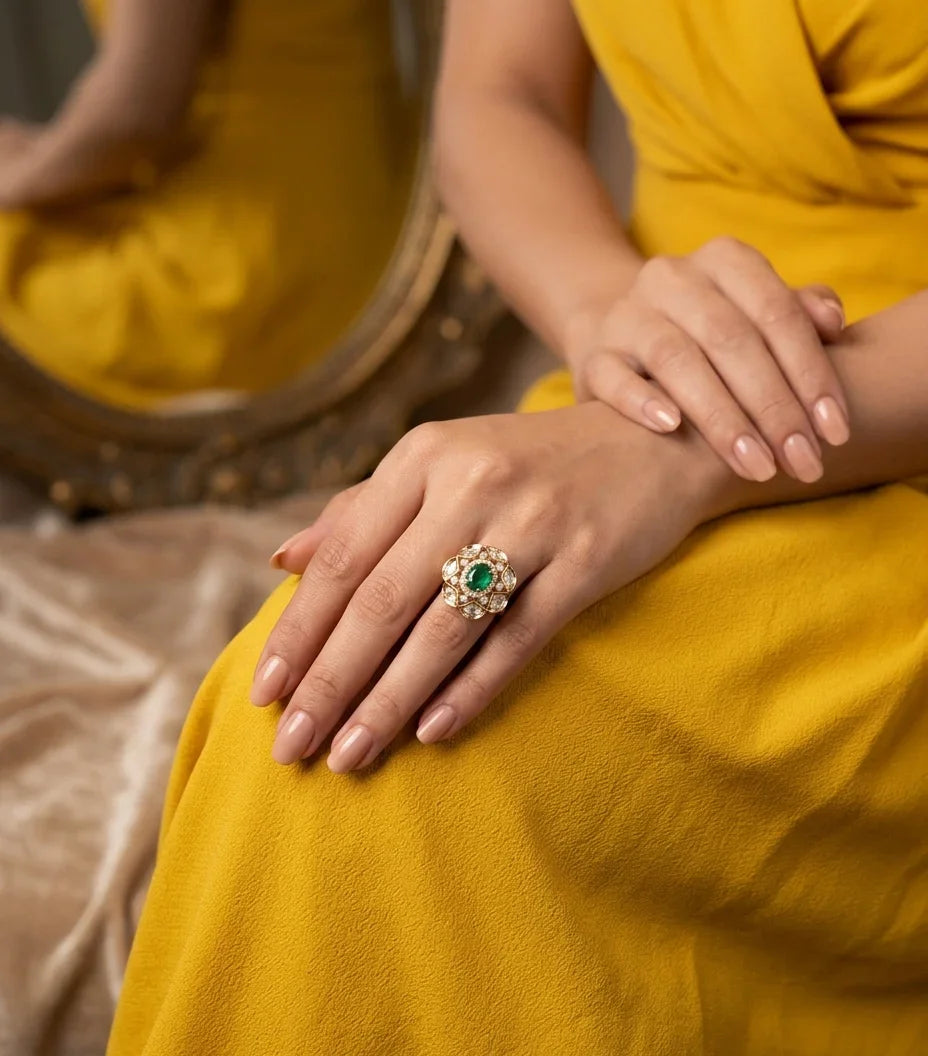 Chic Polki Ring – Gold