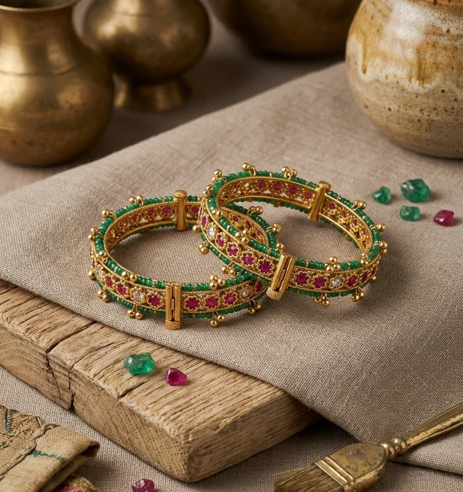 Jadtar Sparkle Bangle - Gold