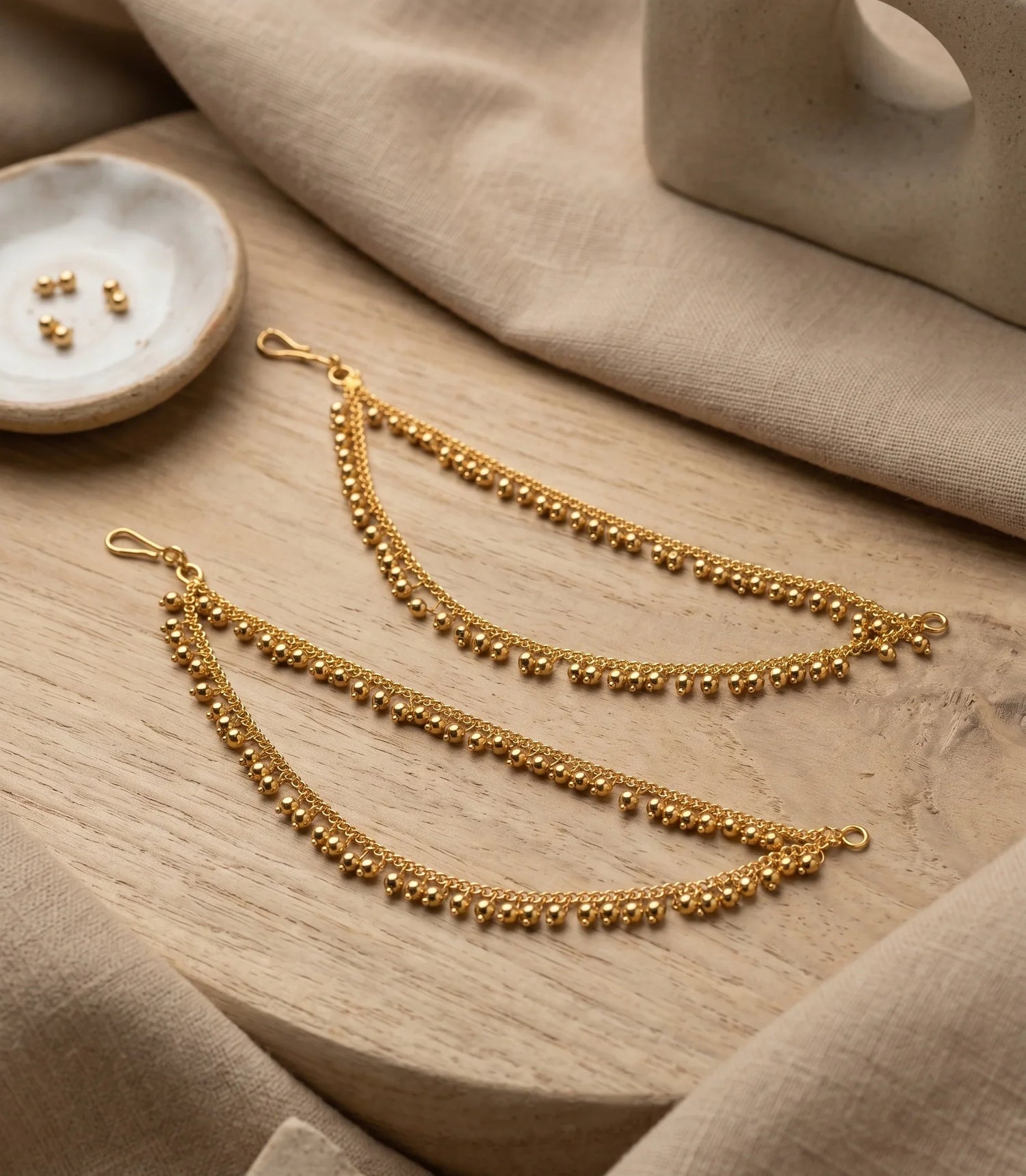 Plain Gold Grace Ear Chain - Gold