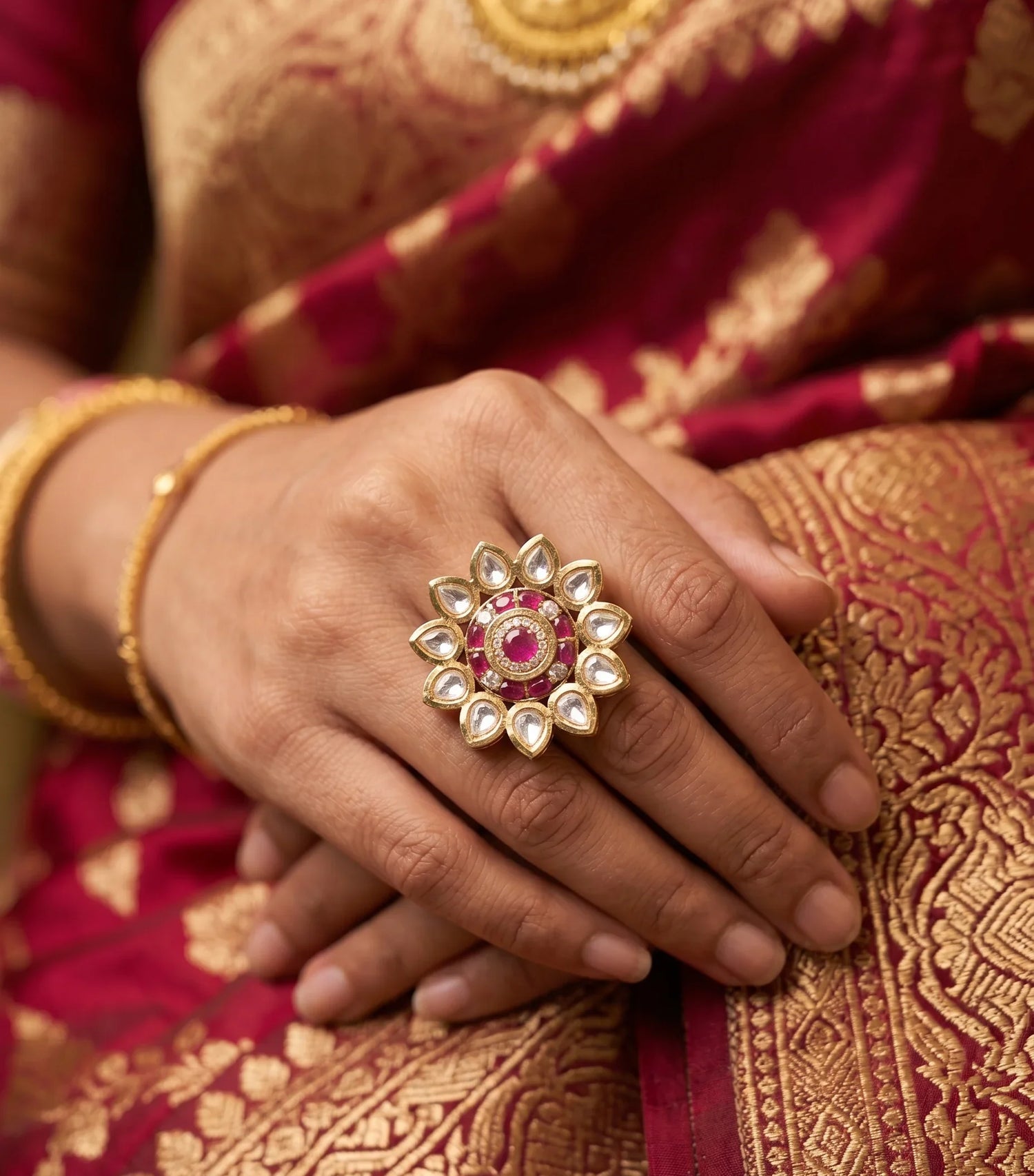 Classic Polki Rings – Gold