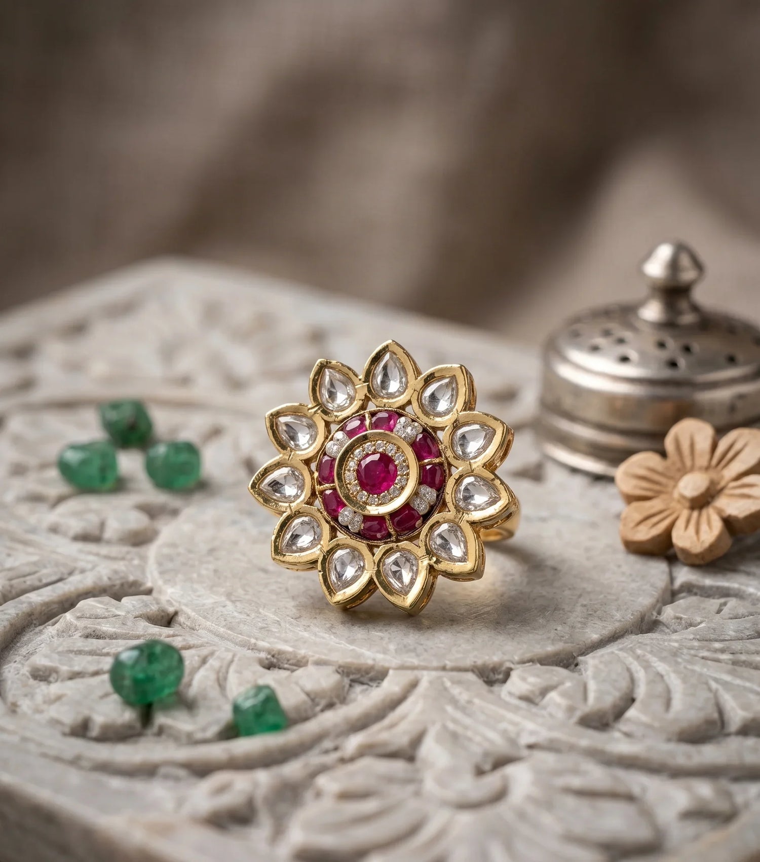 Classic Polki Rings – Gold
