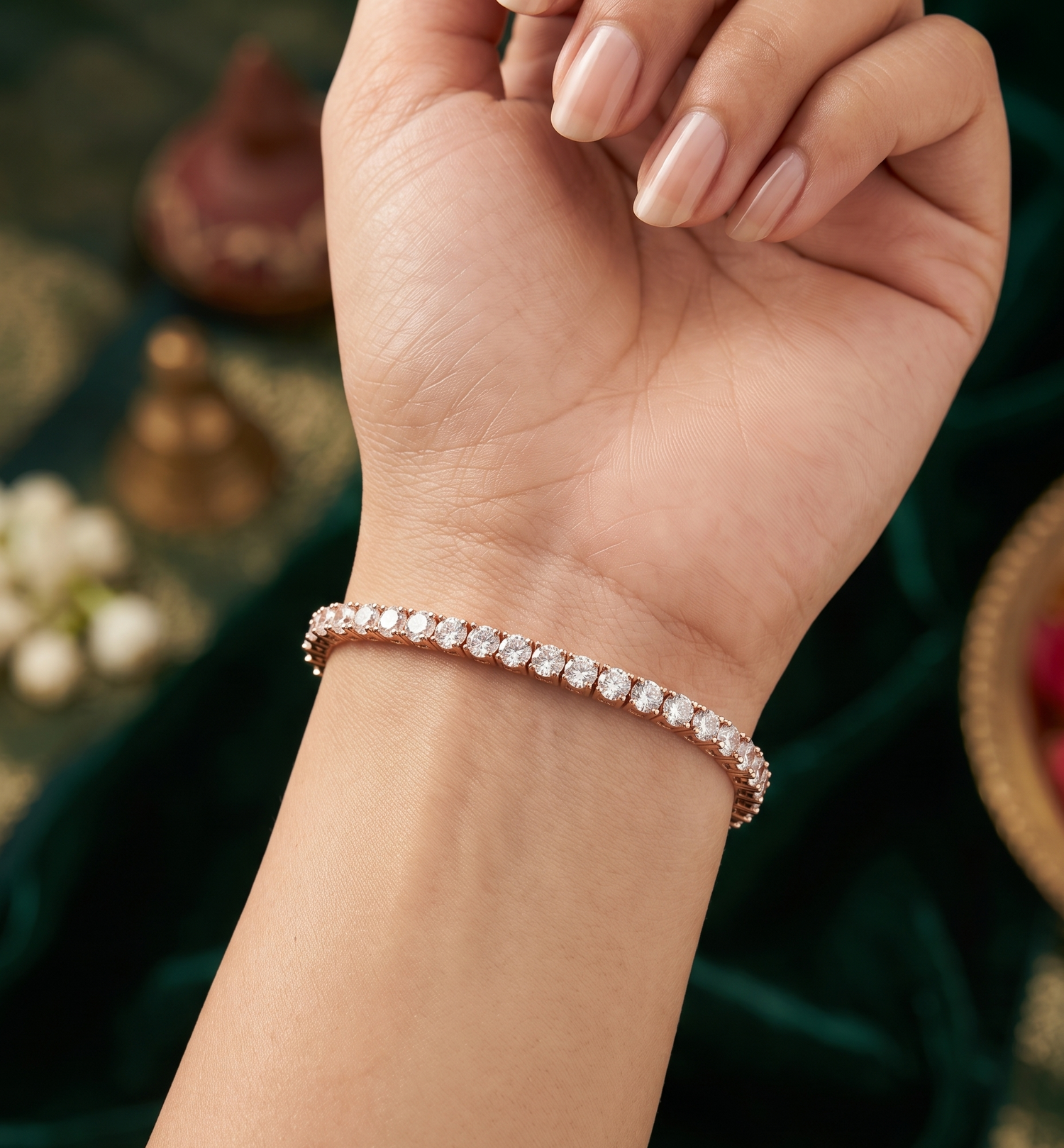 Rose Gold Classic Diamond Bracelet
