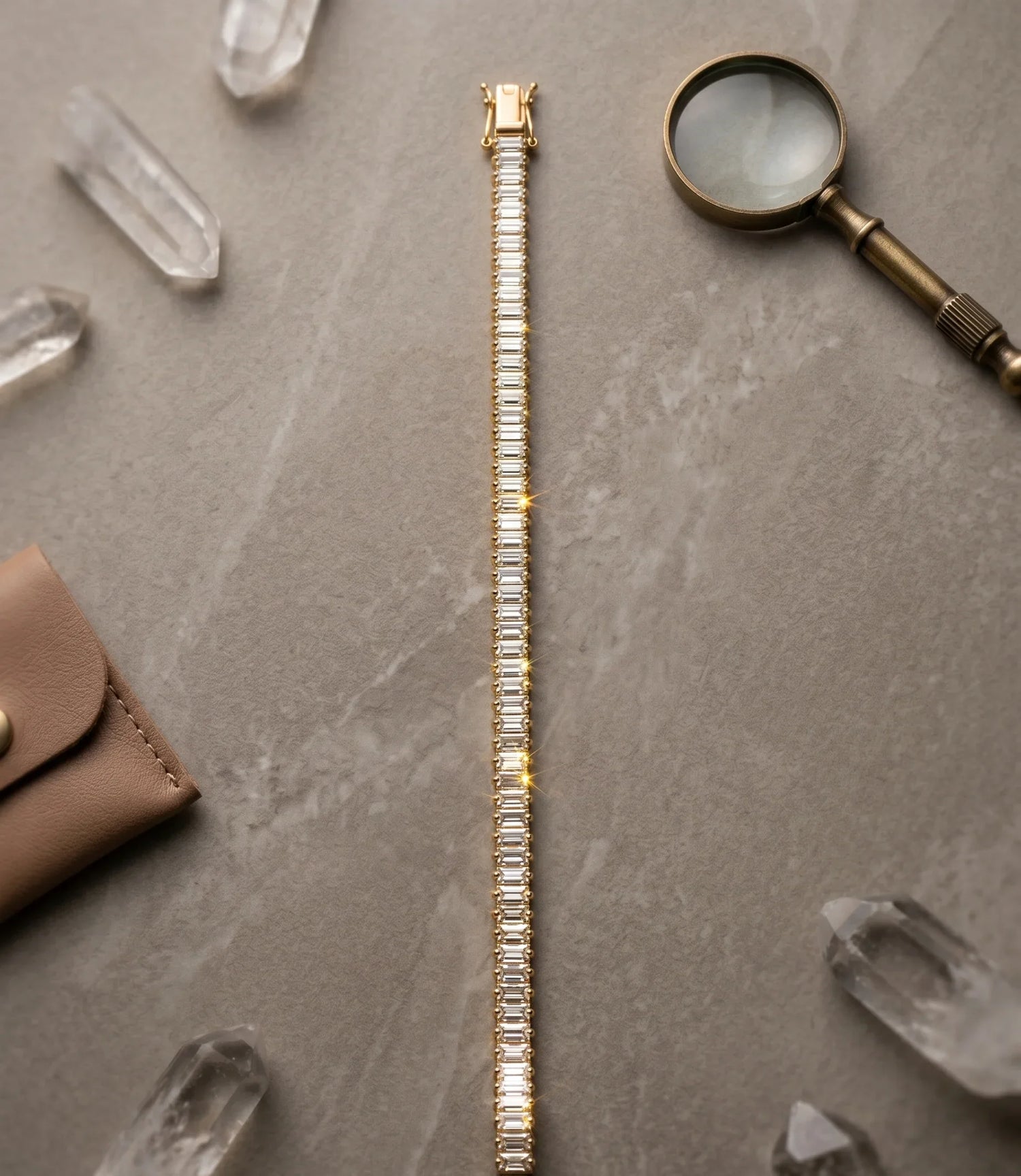 Solitaire Rose Bracelet - Gold