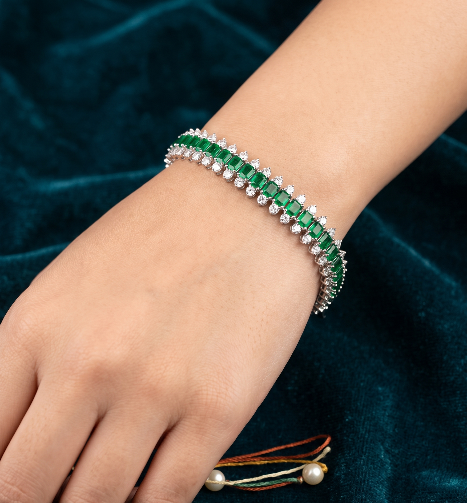 Silver Plated Diamond Openable Bracelet