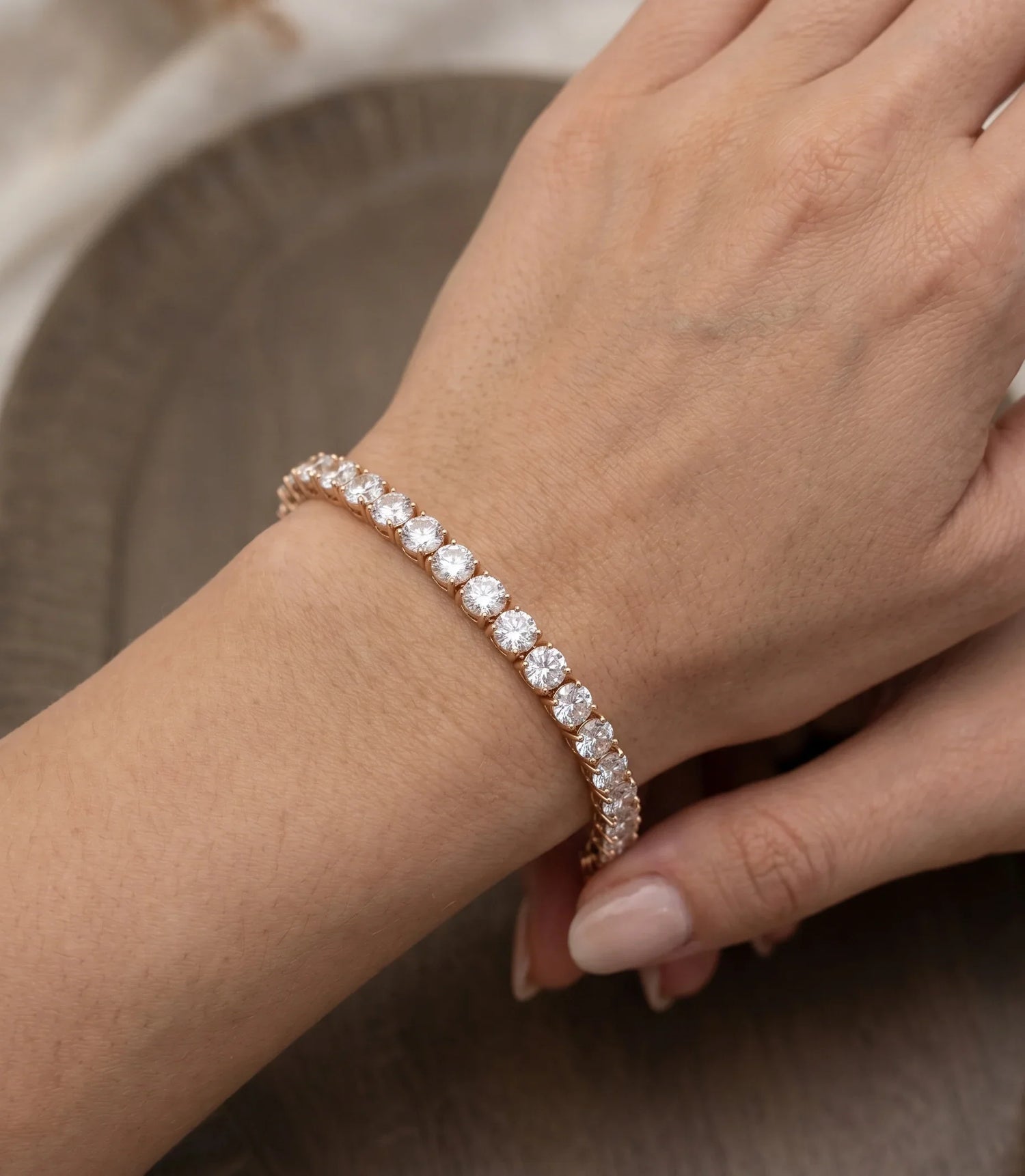 CZ Diamond Radiance Bracelet - Gold