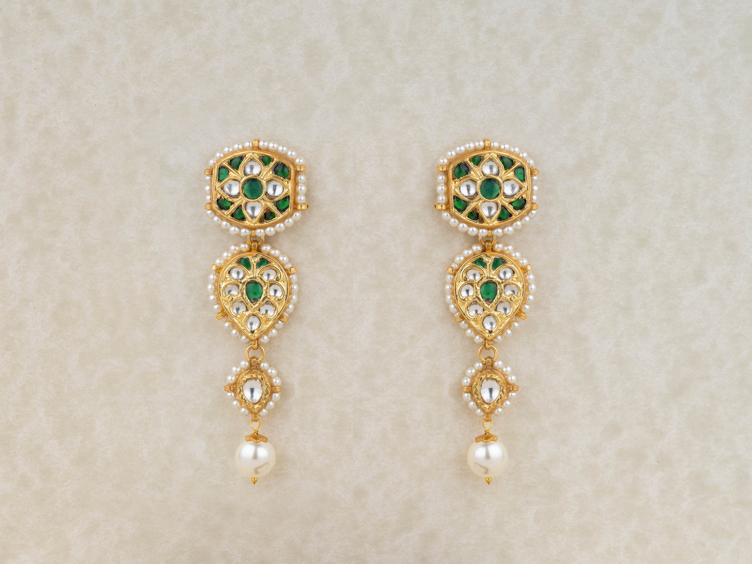 Elegant kundan Silver Earring