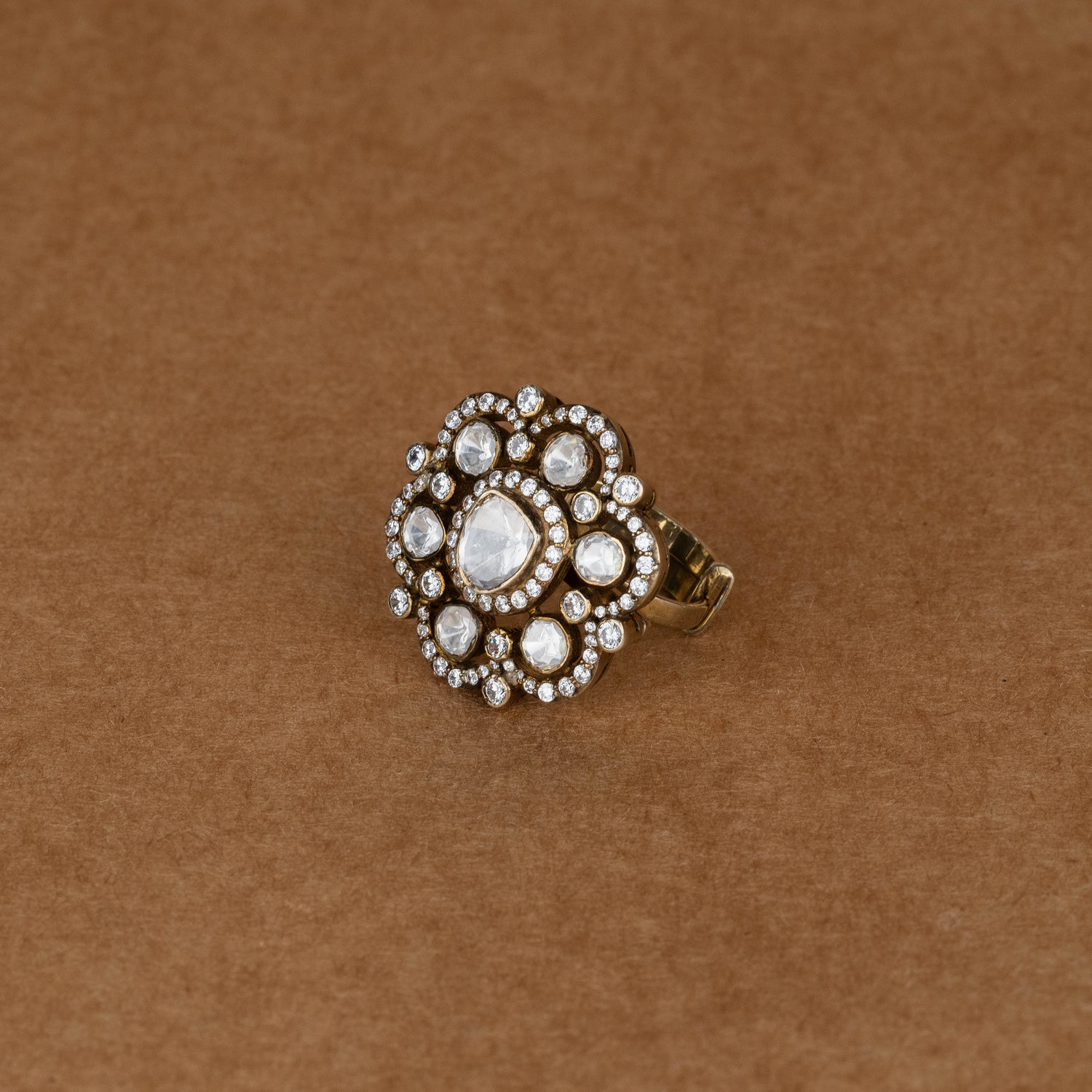 Antique Flower Silver Ring